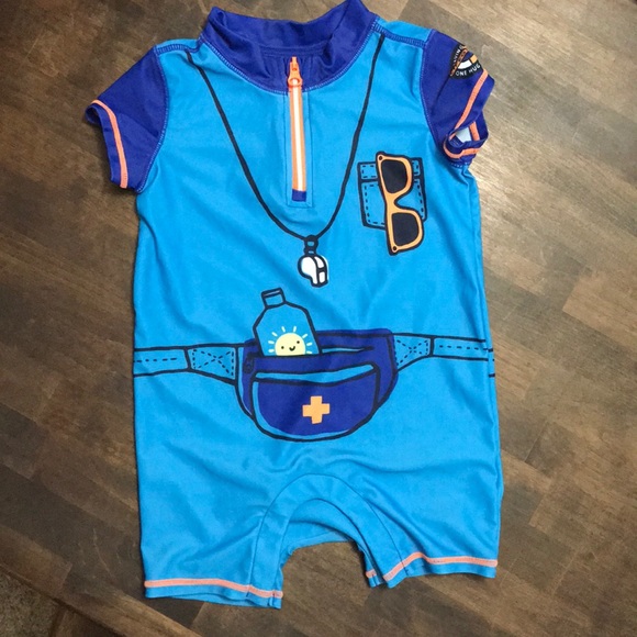 baby boy swim romper